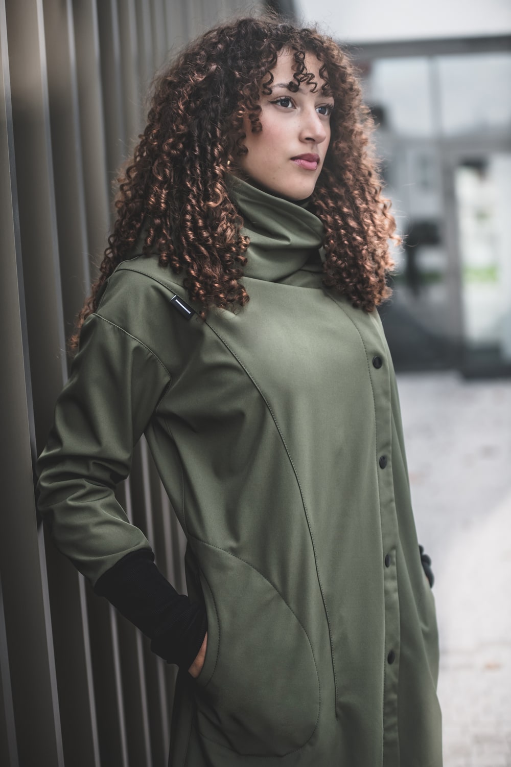 Dámský Softshellový kabát s kapucí – Khaki