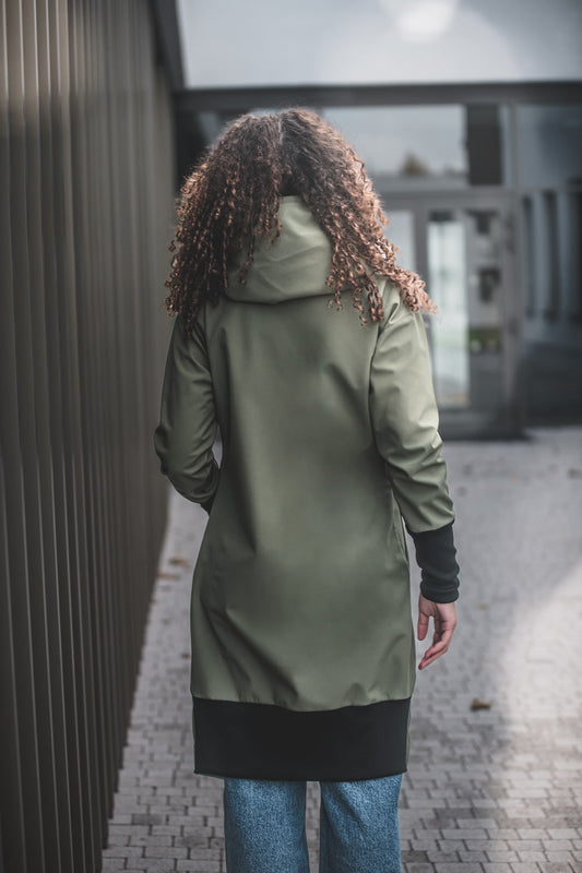 Dámský Softshellový kabát s kapucí – Khaki