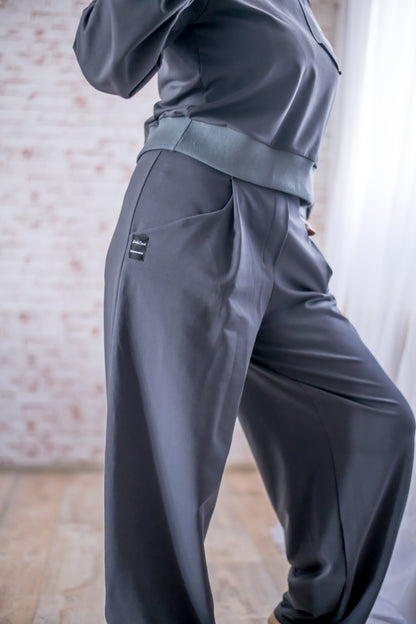 Kalhoty - Teplákové - Šedé