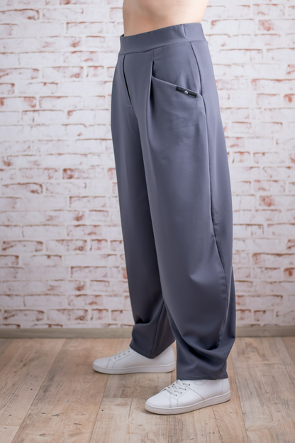 Kalhoty - Teplákové - Šedé