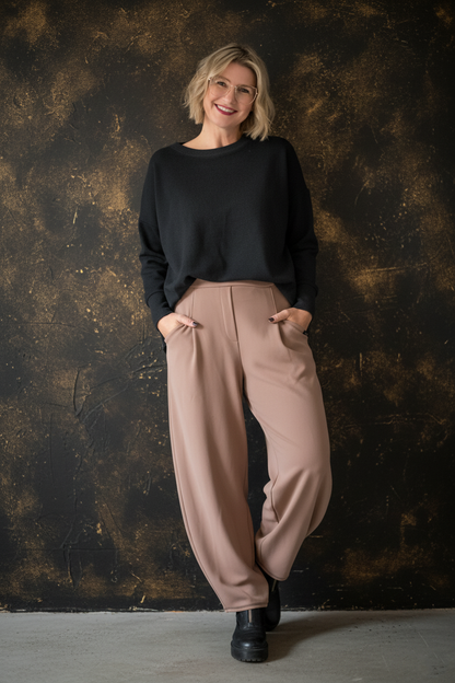 Kalhoty - Piké - Kapučíno