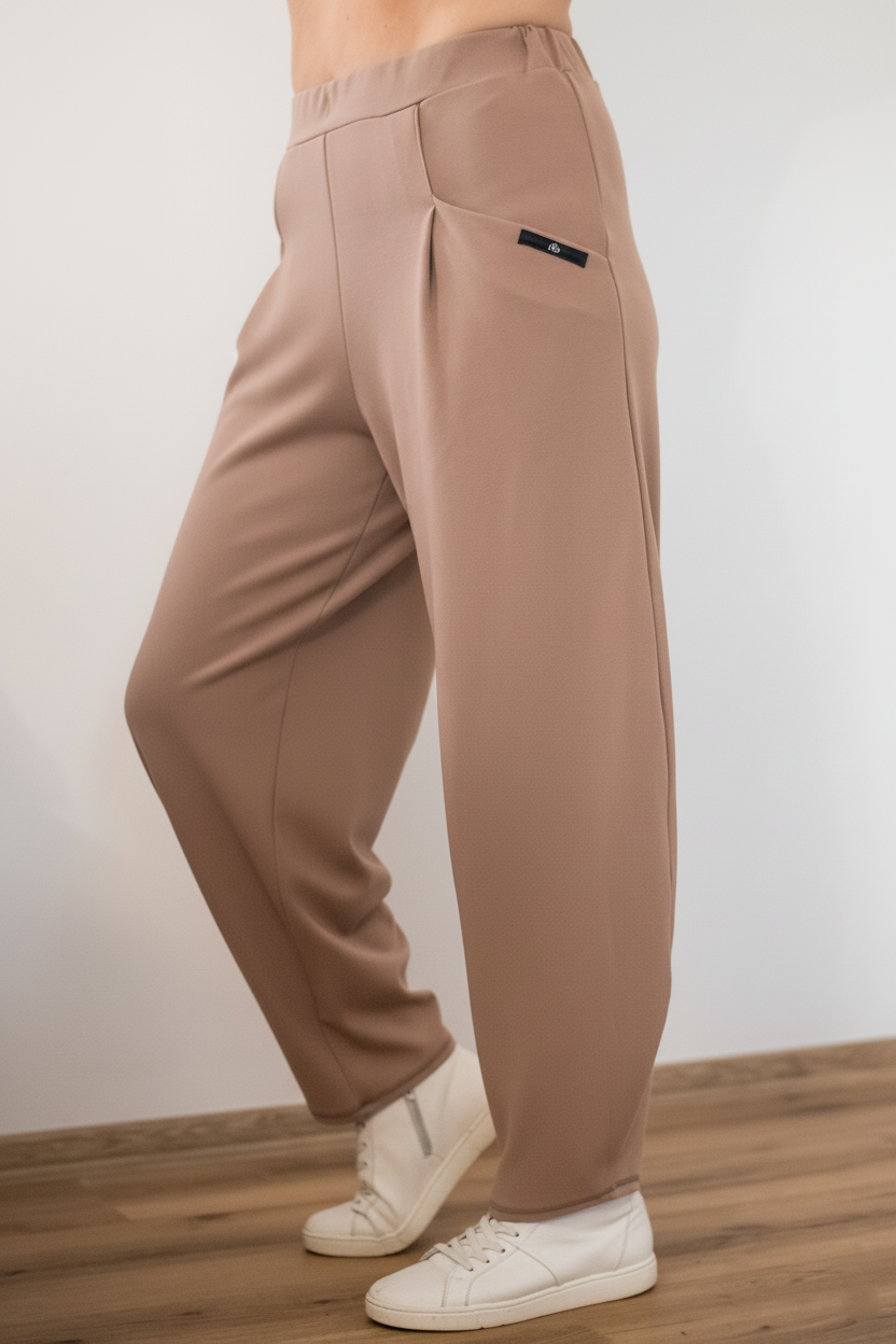 Kalhoty - Piké - Kapučíno