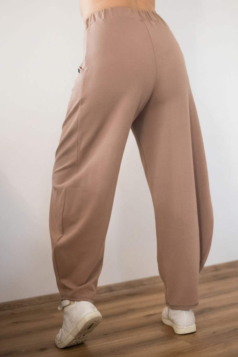 Kalhoty - Piké - Kapučíno